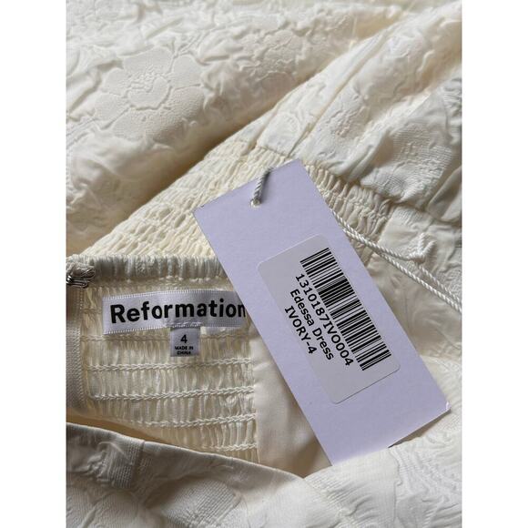 NEW NWT Reformation the Edessa Maxi Dress Ivory size 4 - Picture 11 of 11